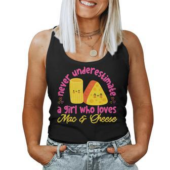 Mac And Cheese Never Underestimate A Girl Who Loves Mac & Women Tank Top | Mazezy