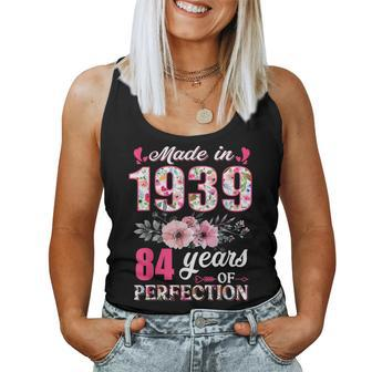 Made In 1939 Floral 84 Year Old 84Th Birthday Women Women Tank Top | Mazezy