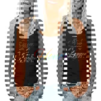 Maid Of Honor Typography Lesbian Pride Rainbow Women Tank Top | Mazezy