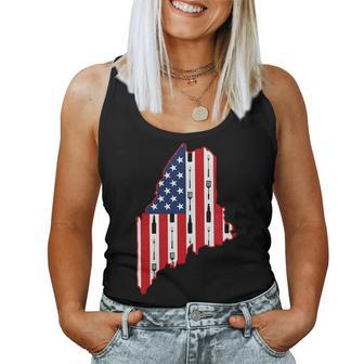 Maine Usa Fourth July 4Th Fathers Dad Bbq Beer Summer Beer Women Tank Top | Mazezy