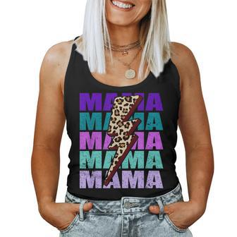 Mama Leopard Lightning Bolt For Women Tank Top | Mazezy