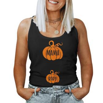 Mama Pumpkin Baby Pumpkin Pregnant Thanksgiving Pregnancy Women Tank Top | Mazezy