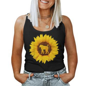 Mandrill For Monkey Baboon Sunflower Lover Women Tank Top | Mazezy