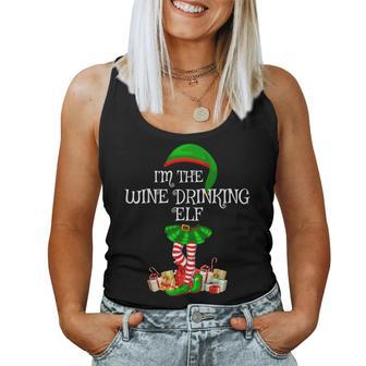 Matching Family Group I'm The Wine Drinking Elf Christmas Women Tank Top | Mazezy UK
