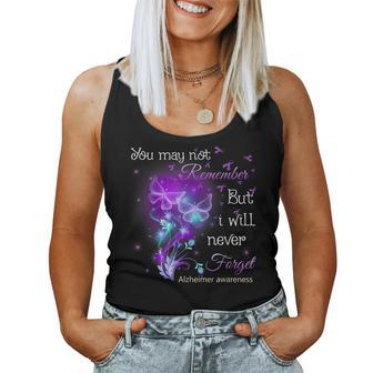 You May Not Remember But I Will Never Forget Butterfly Alz Women Tank Top | Mazezy UK