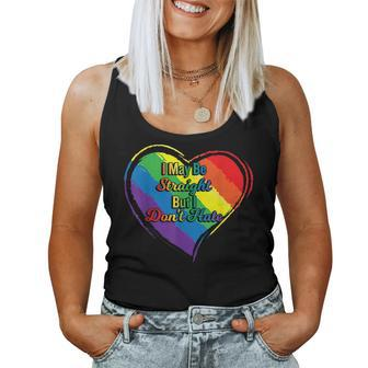 I May Be Straight But I Dont Hate Lgbtq Gay Pride Rainbow Women Tank Top | Mazezy