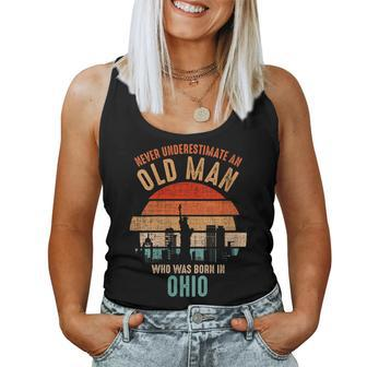 Mb Never Underestimate An Old Man Born In Ohio Women Tank Top - Seseable
