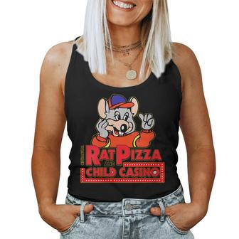 Mechanical Rat Pizza & Child Casino Pizza Women Tank Top | Mazezy CA
