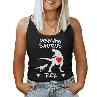 Memaw Saurus T Rex Dinosaur T Mother Day Women Tank Top | Mazezy