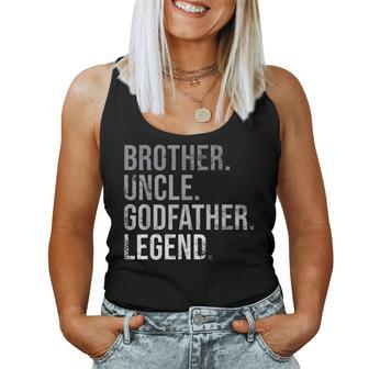 Mens Brother Uncle Godfather Legend Best Funny Uncle Women Tank Top Basic Casual Daily Weekend Graphic - Thegiftio UK