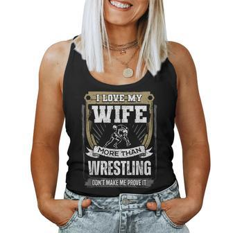 Mens I Love My Wife More Than Wrestling Women Tank Top Basic Casual Daily Weekend Graphic - Thegiftio UK