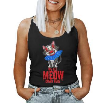 We All Meow Down Here - Scary Kitty Cat S Women Tank Top | Mazezy