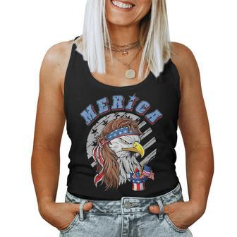 Merica Eagle Mullet 4Th Of July Men Women American Flag Usa Mullet Women Tank Top | Mazezy