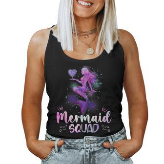 Mermaid Birthday Squad Party Girls Women Mermaid Halloween Women Tank Top | Mazezy