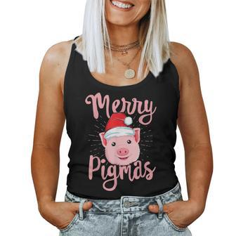 Merry Pigmas Pig Christmas Farmers Love Women Tank Top - Thegiftio UK