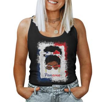 Messy Bun Panamanian Panama Flag Woman Girl Women Tank Top | Mazezy