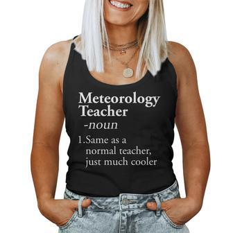 Meteorology Teacher Definition Teaching Back To School Women Tank Top | Mazezy