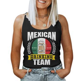 Mexican Drinking Team Funny Mexico Flag Beer Party Gift Idea  Women Tank Top Basic Casual Daily Weekend Graphic
