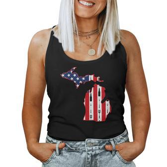 Michigan Usa Fourth July 4Th Fathers Dad Day Bbq Summer For Dad Women Tank Top | Mazezy
