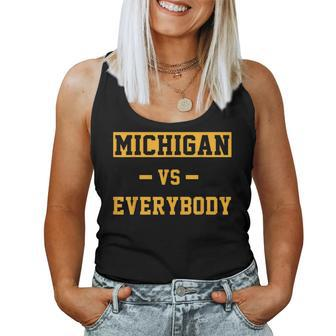 Michigan Vs Everything For Everybody Women Tank Top | Mazezy