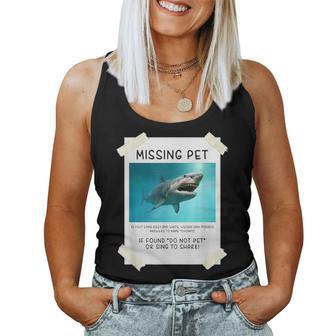 Missing Pet Shark Women Tank Top | Mazezy