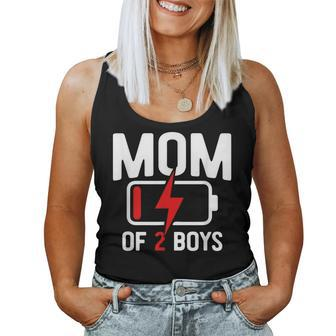 Mom Of 2 Boys From Son Birthday Women Women Tank Top | Mazezy