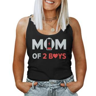 Mom Of 2 Boys From Son To Mom For Birthday Women Women Tank Top | Mazezy
