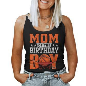Mom Basketball Birthday Boy Family Baller B-Day Party Women Tank Top | Mazezy