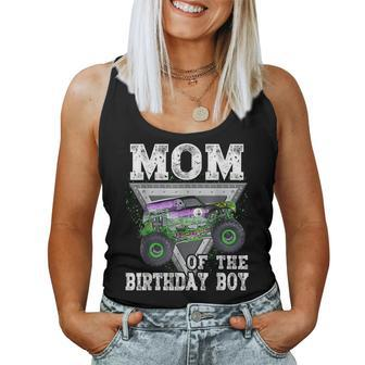 Mom Of The Birthday Boy Monster Truck Birthday Family Party Women Tank Top - Thegiftio UK