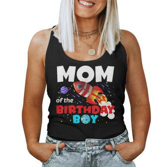 Mom Of Birthday Boy Two The Moon Space Party Decorations Women Tank Top - Monsterry
