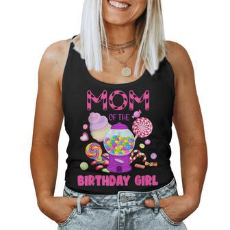 Mom Of The Birthday Girl Candyland Candy Birthday Women Tank Top - Monsterry CA