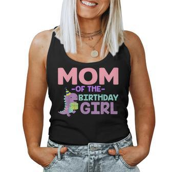 Mom Of The Birthday For Girl Saurus Rex Dinosaur Party Women Tank Top Weekend Graphic - Monsterry