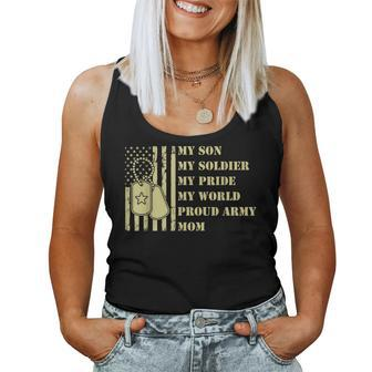 Mom My Son Soldier Pride World Proud Army Mother Women Women Tank Top | Mazezy
