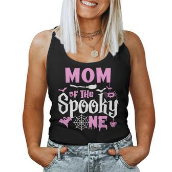 Mom Of The Spooky One Girl Halloween 1St Birthday Family Women Tank Top - Seseable
