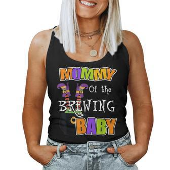 Mommy Of Brewing Baby Halloween Theme Baby Shower Spooky Women Tank Top - Seseable