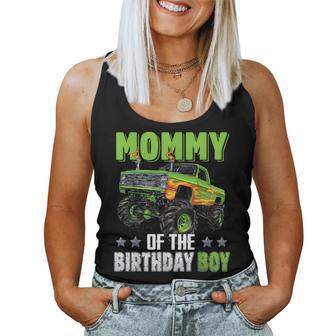 Mommy Of Birthday Boy Monster Truck Car Family Matching Women Tank Top Basic Casual Daily Weekend Graphic - Seseable