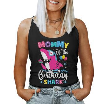 Mommy Of The Shark Birthday Mom Matching Family Women Tank Top | Mazezy