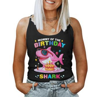 Mommy Of The Shark Birthday Mom Matching Family Women Tank Top | Mazezy