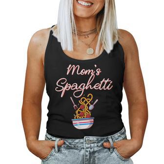 Moms Spaghetti And Meatballs Meme Food For Women Women Tank Top | Mazezy