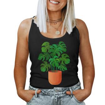 Monstera Deliciosa Swiss Cheese Plant Lover Plant Lover Women Tank Top | Mazezy