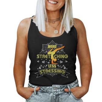 More Stretching Less Stressing Girls Women And Yoga Lovers Women Tank Top Basic Casual Daily Weekend Graphic - Thegiftio UK