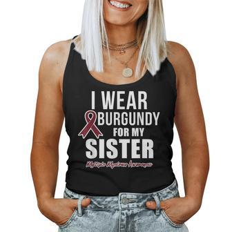 Multiple Myeloma T I Wear Burgundy For My Sister Women Tank Top | Mazezy