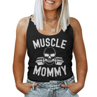 Muscle Mommy Weightlifter Mom Cool Skull Gym Mother Workout Women Tank Top | Mazezy DE