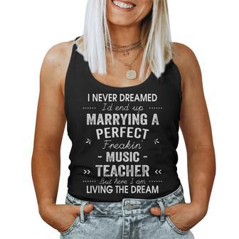Music Teacher Christmas Xmas Never Dreamed Marrying Women Tank Top Basic Casual Daily Weekend Graphic - Thegiftio UK