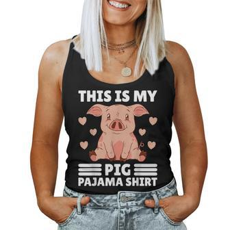 My Pig Pajama Women Pig Pjs Cute Pig Stuff Farmer Girl Women Tank Top Weekend Graphic - Monsterry DE