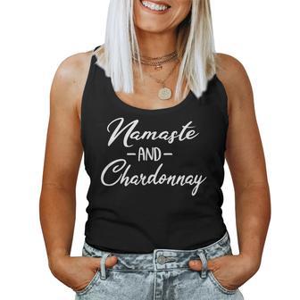 Namaste And Chardonnay Yoga For Wine Lovers Women Tank Top | Seseable UK