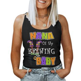 Nana Of Brewing Baby Halloween Theme Baby Shower Spooky Women Tank Top - Thegiftio UK