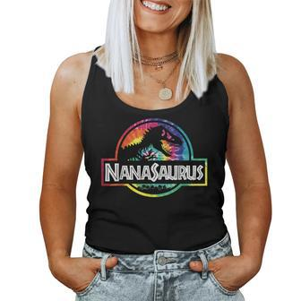 Nanasaurus T Rex Dinosaur Nana Saurus Family Matching Women Tank Top Weekend Graphic - Monsterry DE