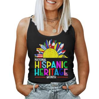 National Hispanic Heritage Month Latino Flags Sunflower Women Tank Top - Monsterry DE