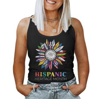 National Hispanic Heritage Month Sunflower Countries Flags Women Tank Top | Mazezy CA